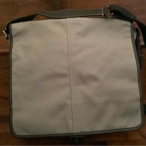 Gray unisex Coach messenger bag